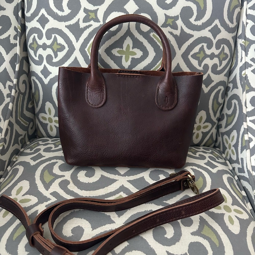 Portland Leather Goods small Raindrop bag in Coldbrew - Picture 2 of 6